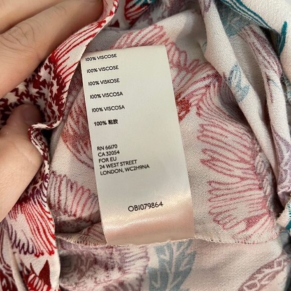 Anthro Tugboat Floral Tie Front Blouse - Picture 11 of 13